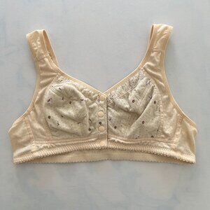 Yellow Cotton Cottagecore Floral Comfort Bra